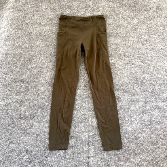 Athleta Girl High Rise Stash Your Treasures leggings Green size 16/XXL pockets - Picture 1 of 10